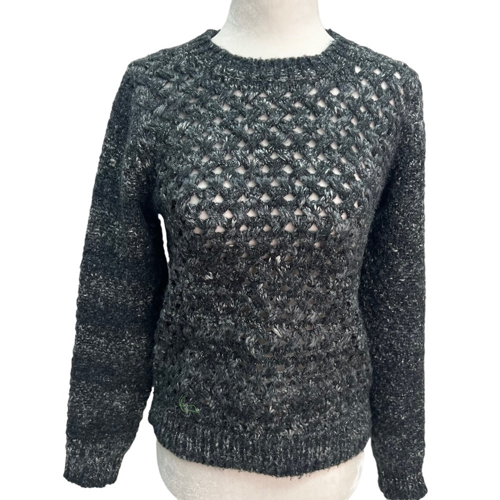 John & Jenn Dark Grey Basketweave Sweater Size XS